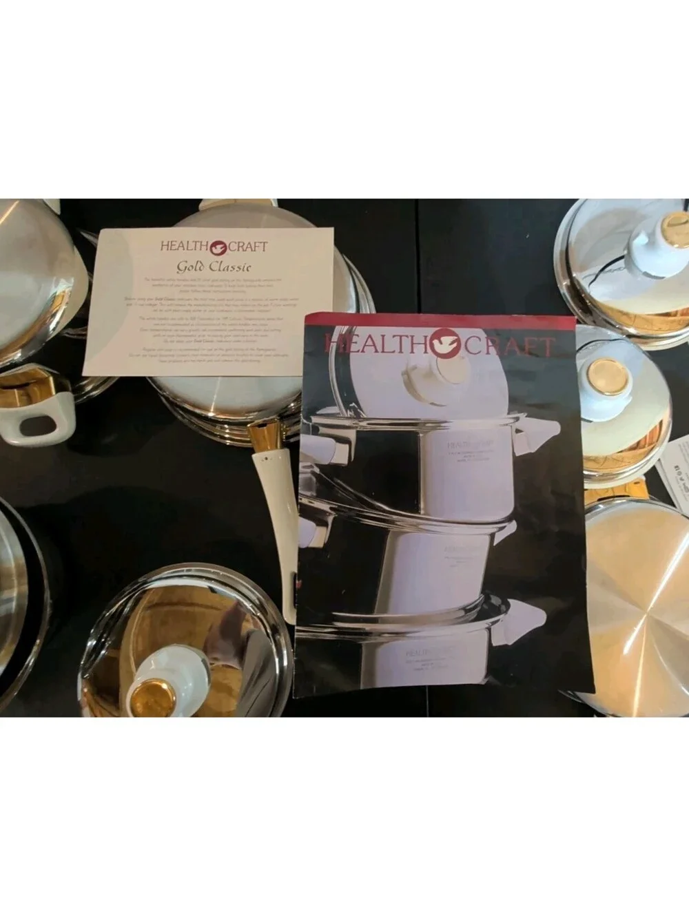 10 Pc. Vintage Health Craft Gold Classic Cookware Set Nicromium Surgical Steel